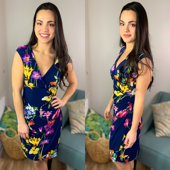 Lauren Ralph Lauren Dresses & Skirts - Lauren Ralph Lauren Blue Floral Dress